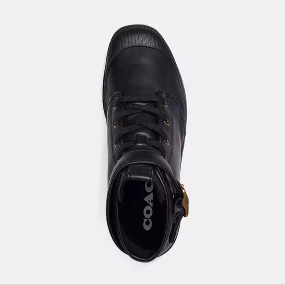 NWT Womens Coach Trooper Mid Top Boots Black Size 10.5 - Picture 3 of 7